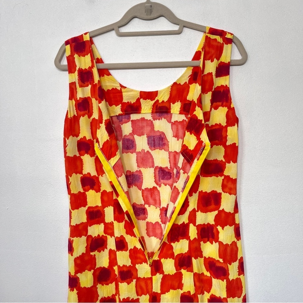 Jams World Vintage Shift Dress size 5 Colorful Print Sleeveless Fitted Summer - Picture 5 of 11